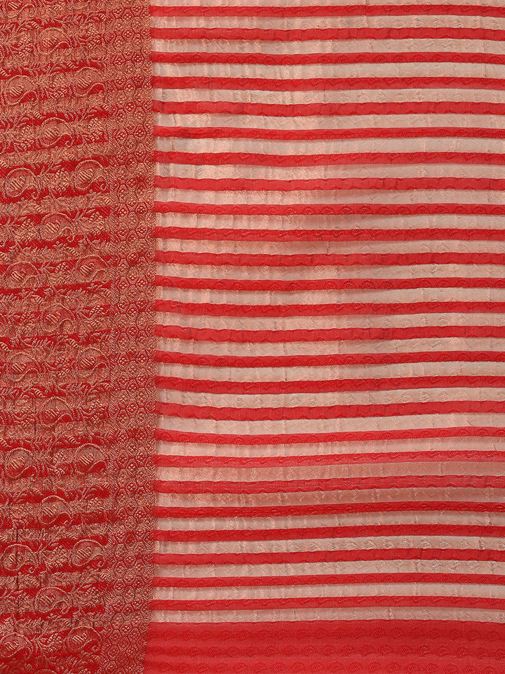 Plain Zari Border Handloom Woven Saree