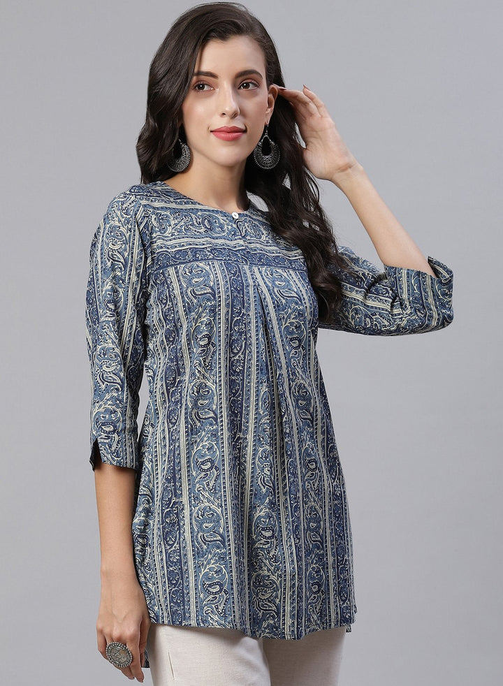 Printed Cotton Short Kurti