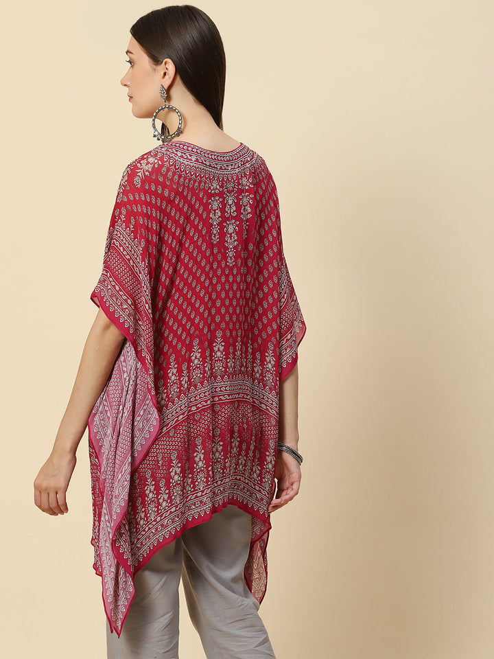 Digital Printed Georgette Kaftan Saree