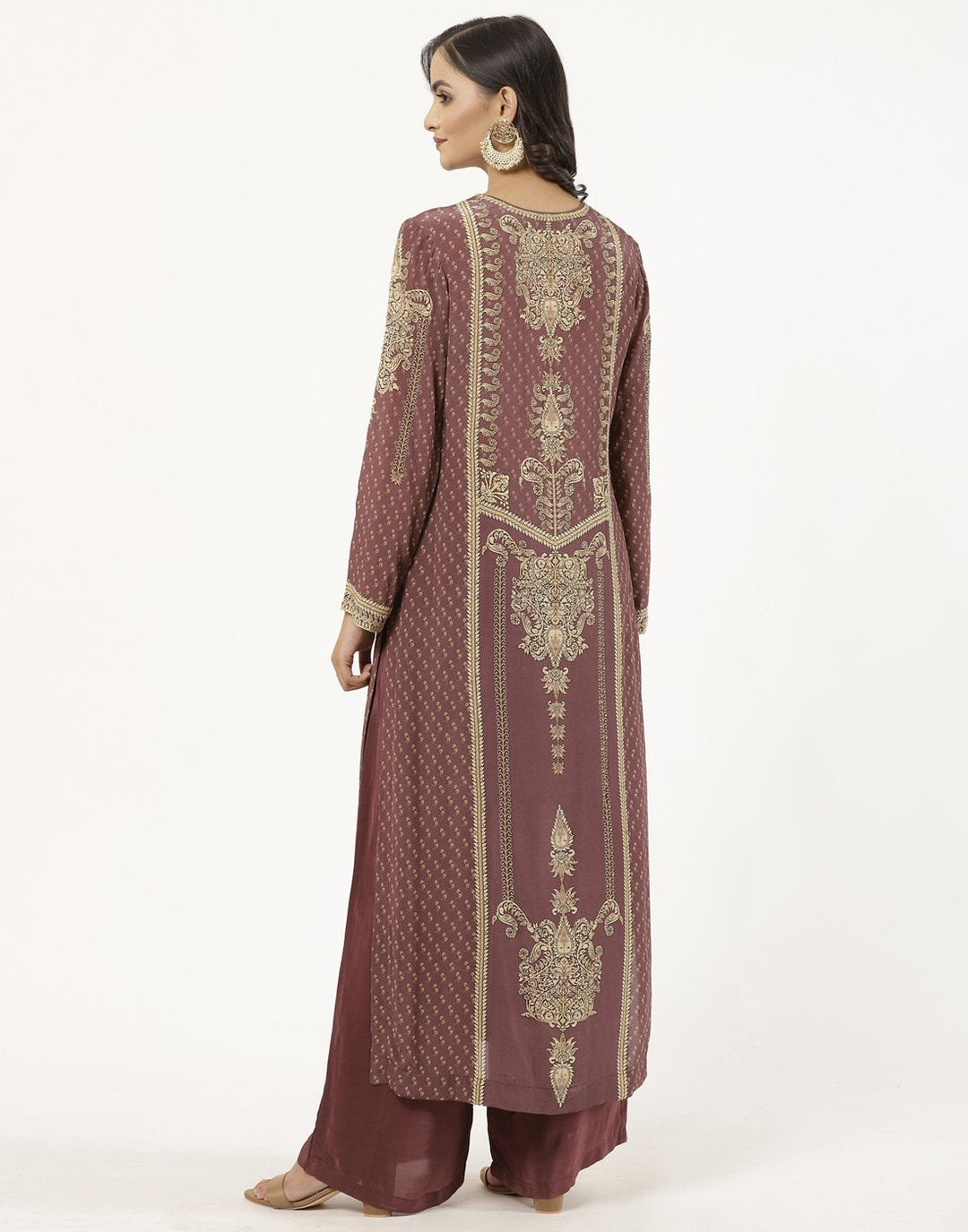 MBZ Meena Bazaar-Grey Digital Printed Crepe Salwaar Kameez Stitched Suit