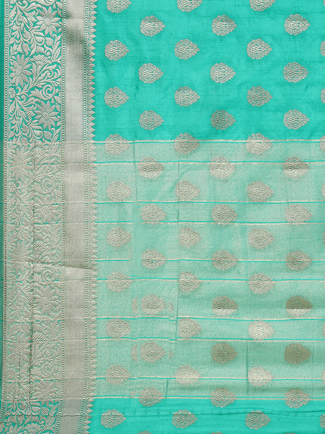 Zari Border Booti Handloom Woven Saree