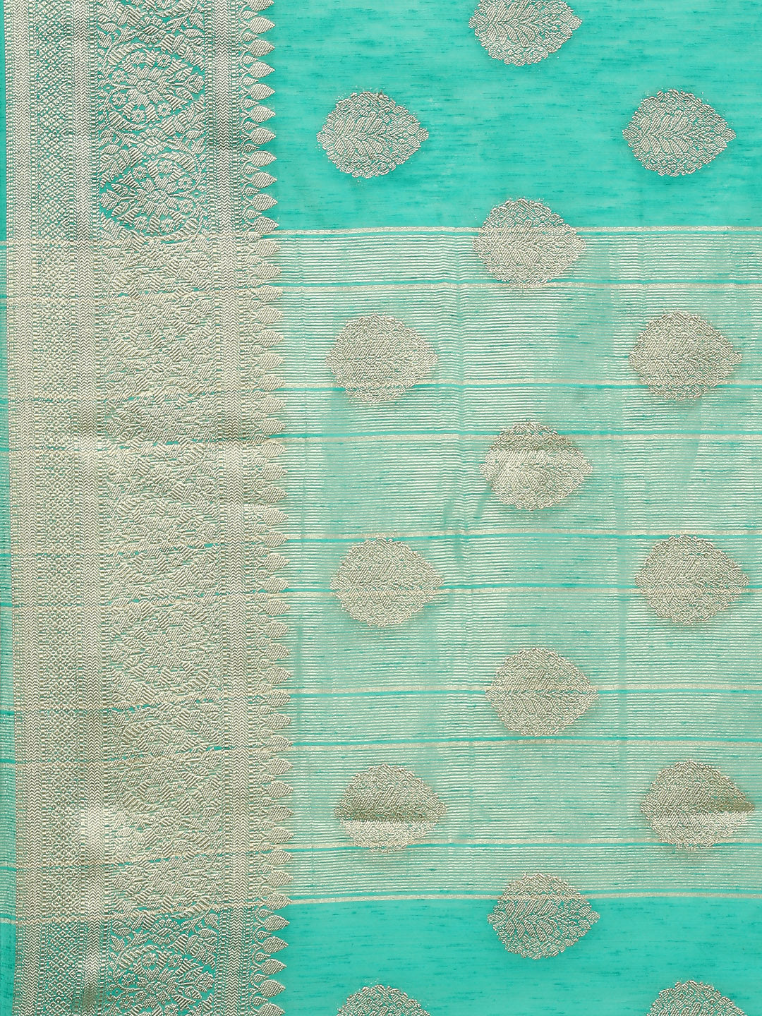 Zari Border Booti Handloom Woven Saree