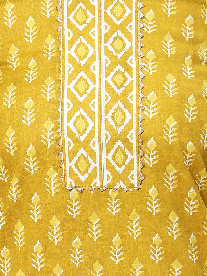 Printed Cotton Unstitched Suit Piece With Dupatta