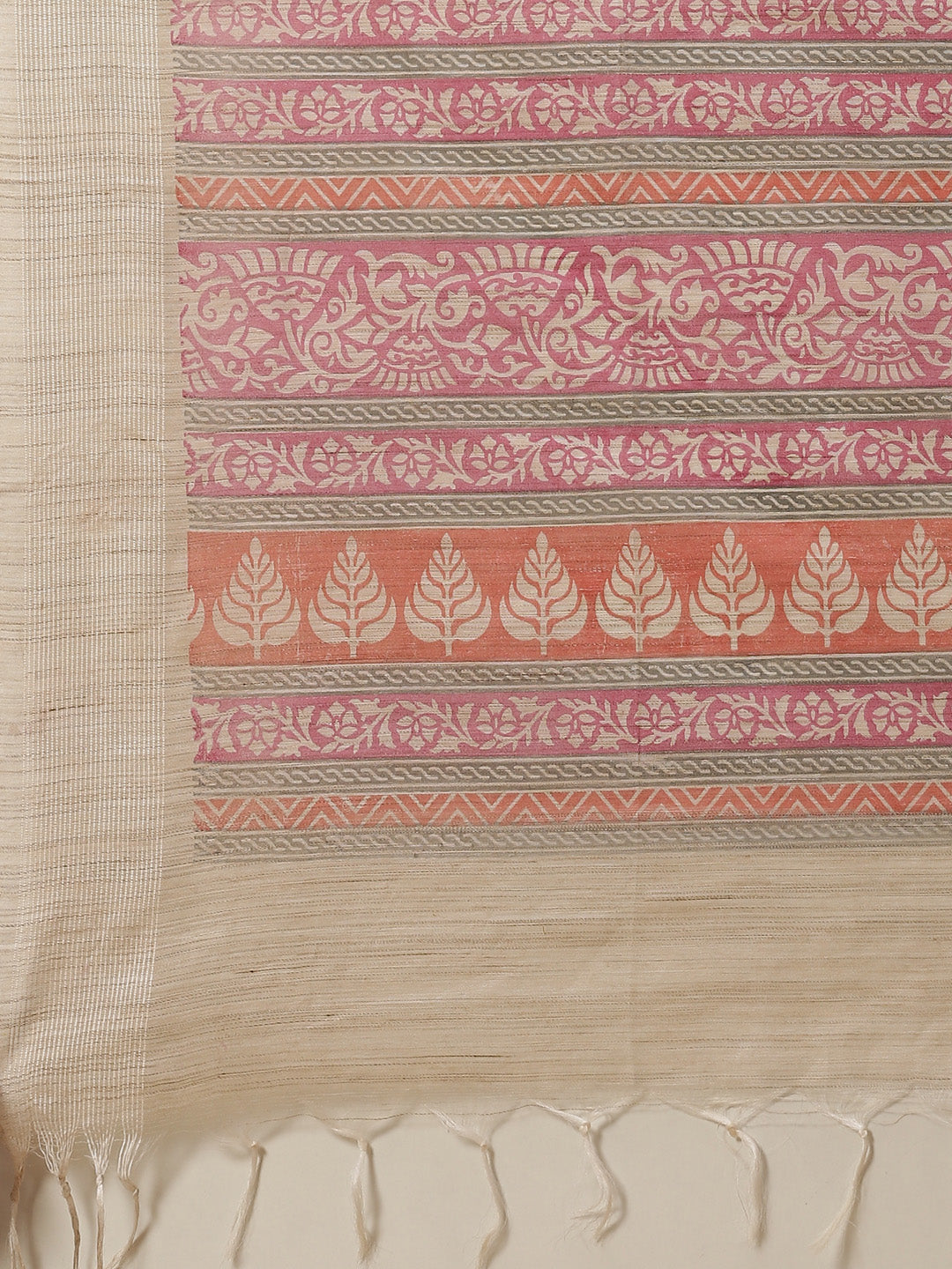 Resham Border Printed Cotton Saree