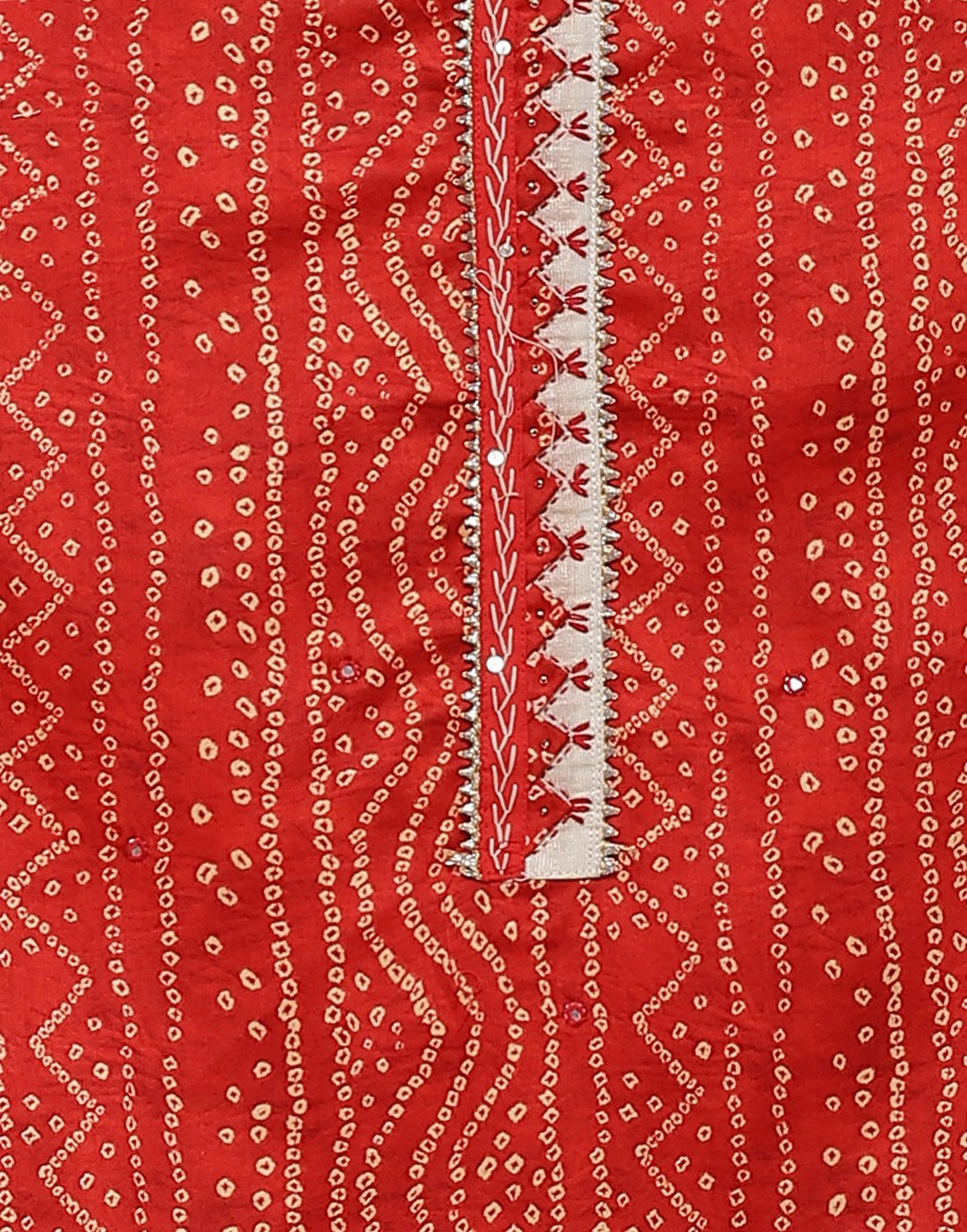 Cotton Bandhej Print Suit Piece