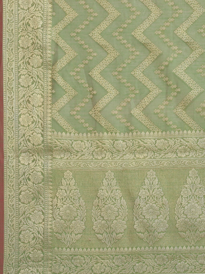 Zari Jaal Cotton Woven Saree