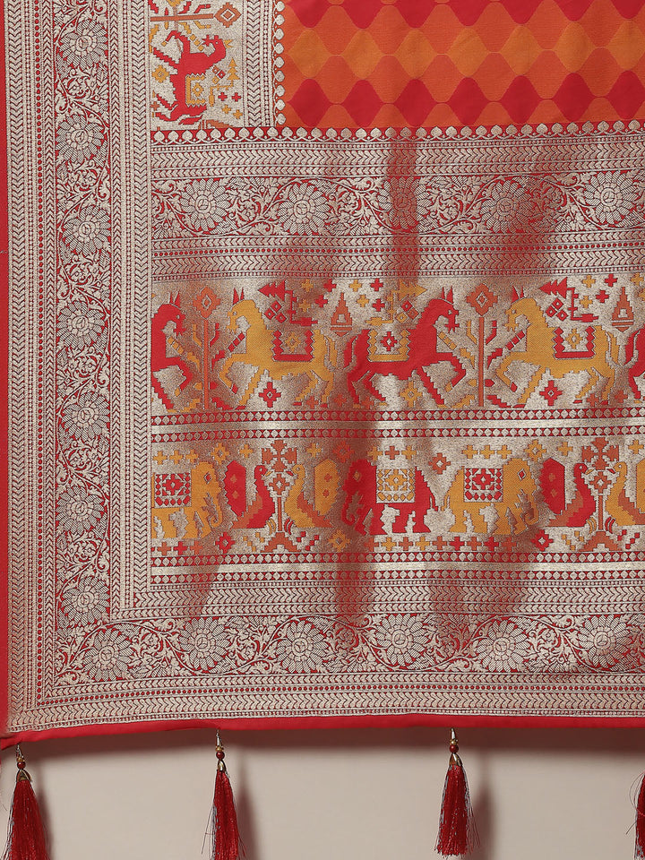 Zari Border Handloom Woven Saree