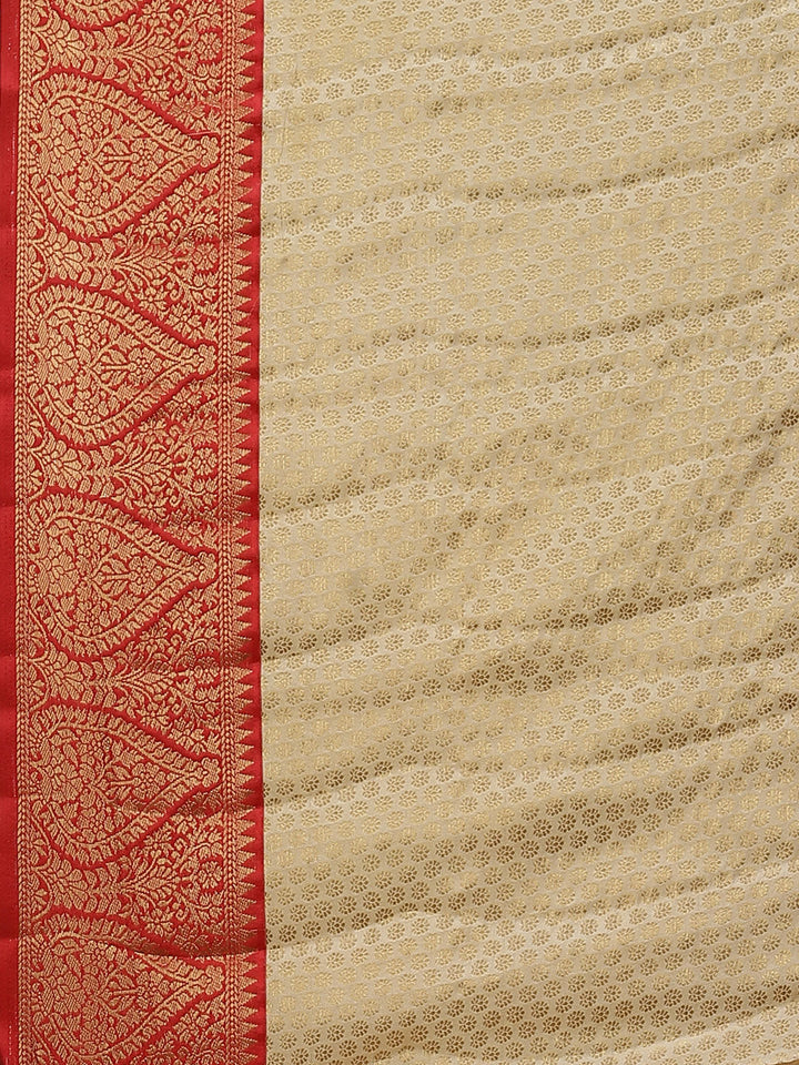 Brocade Zari Booti Art Handloom Woven Saree