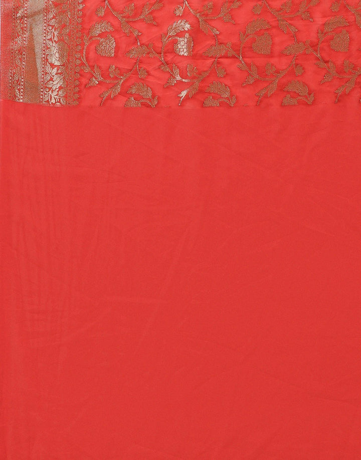 MBZ Meena Bazaar-Zari Jaal Art Georgette Saree