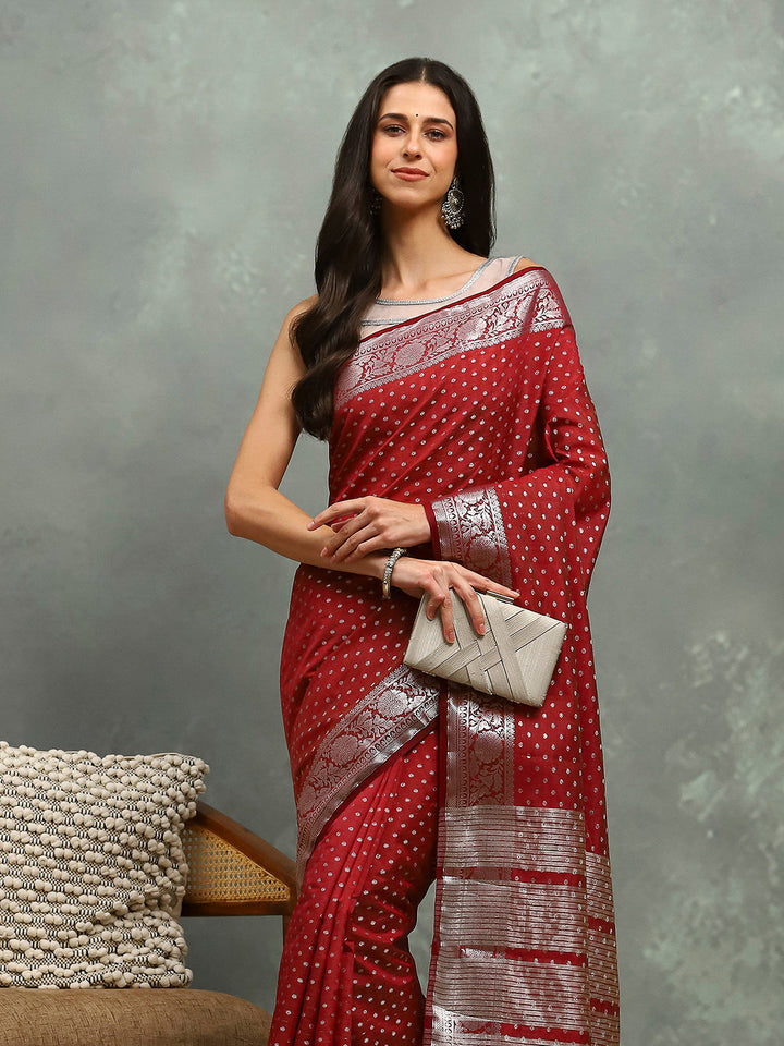 Woven Booti Art Silk Saree