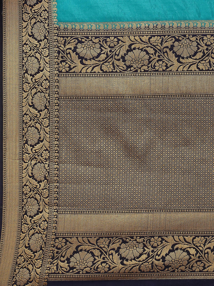 Plain Zari Border Handloom Woven Saree