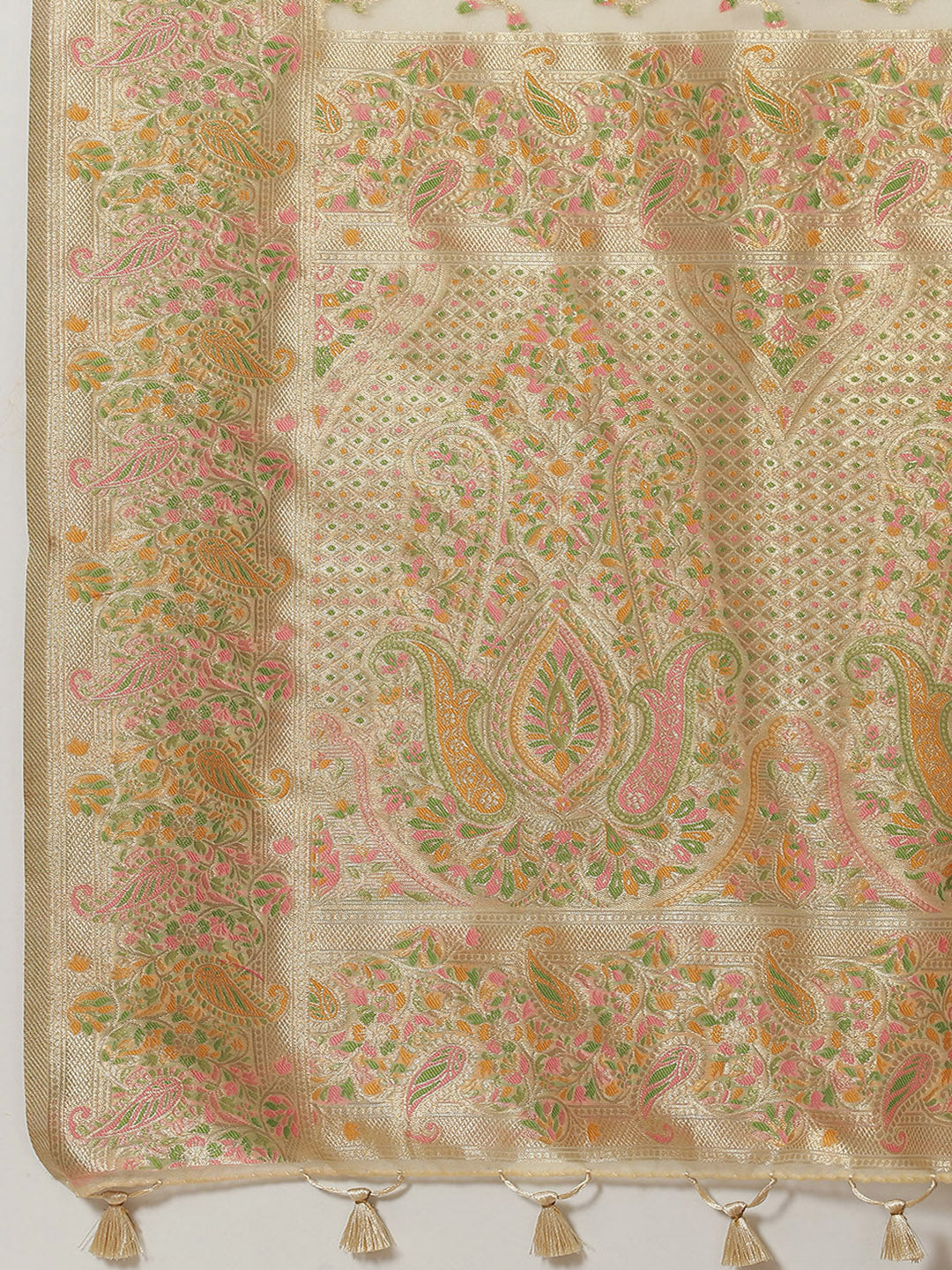 Zari Jaal Woven Organza Saree