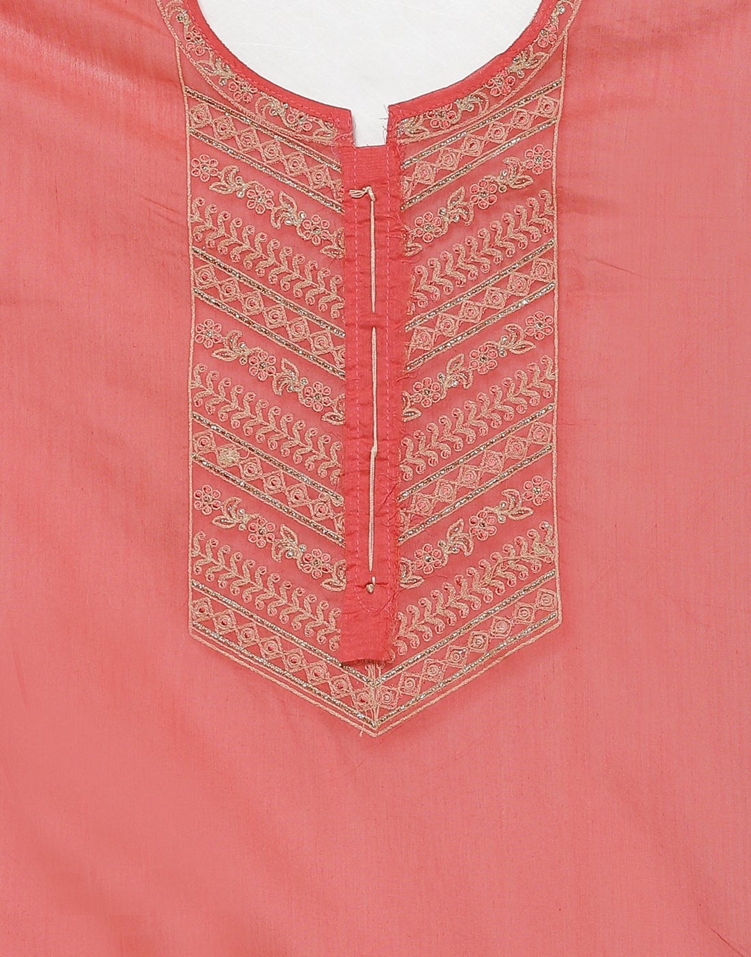 Chanderi Embroidered Suit Piece with banarasi dupatta