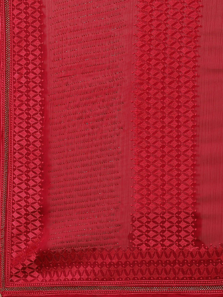Swarovski Embroidered Chiffon Saree