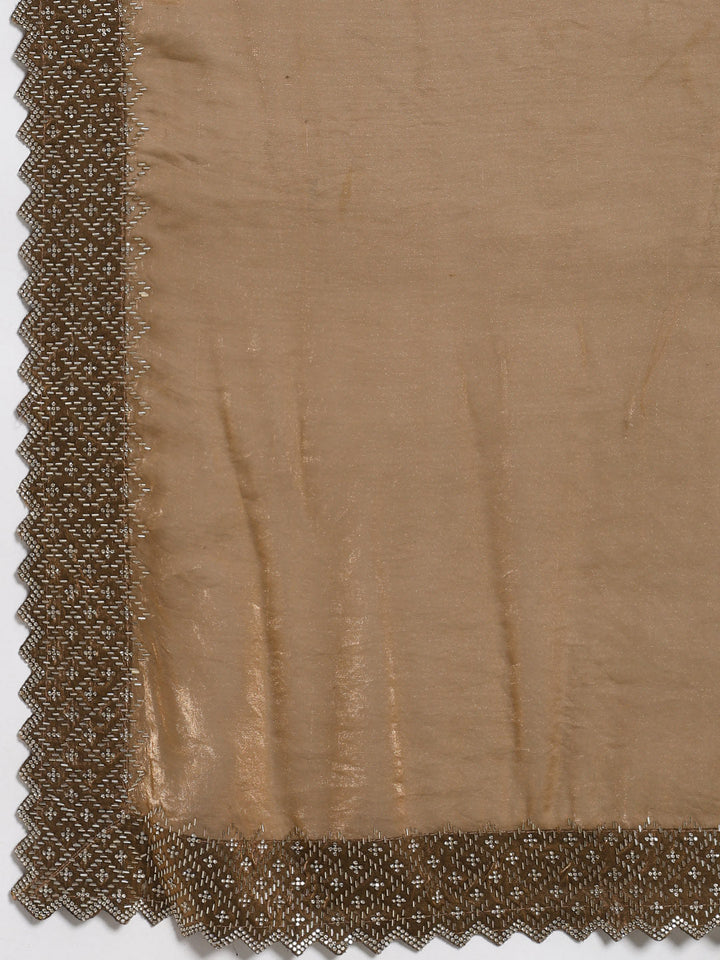 Cutdana Embroidered Tissue Saree