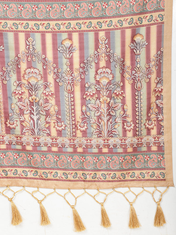 Printed Tussar Saree