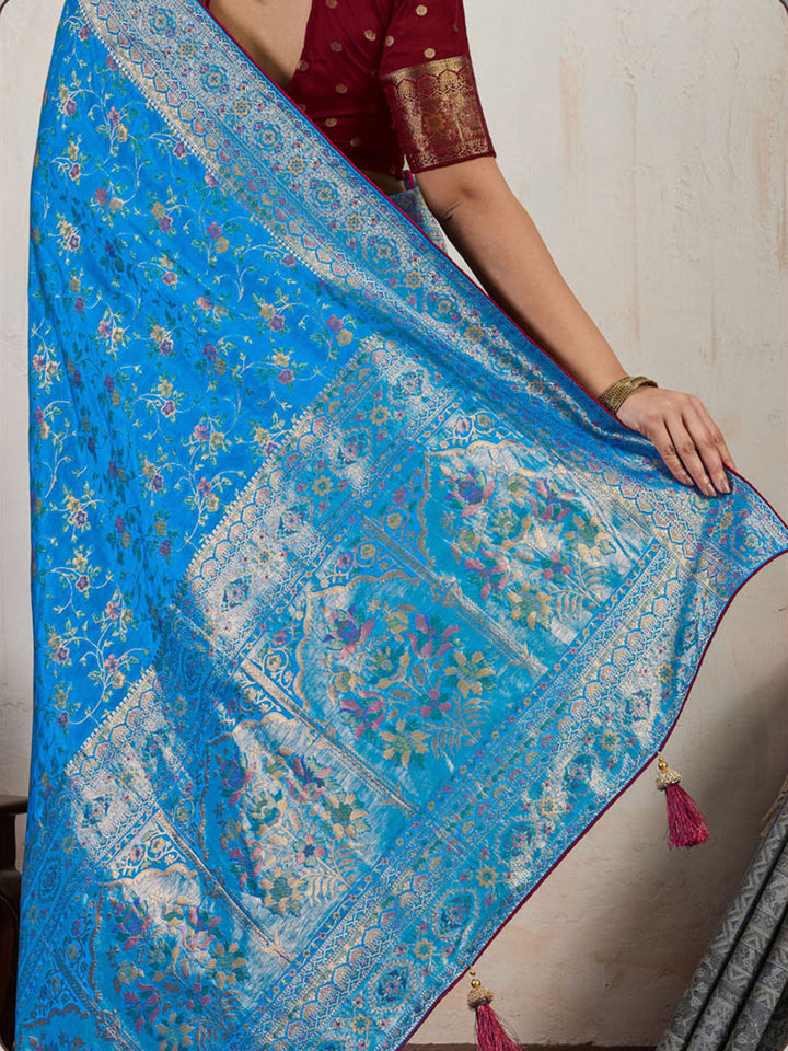 Woven Design Makhmal Silk Saree