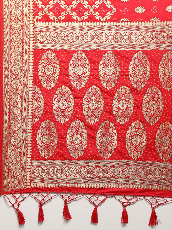 Zari Jaal Art Silk Woven Saree