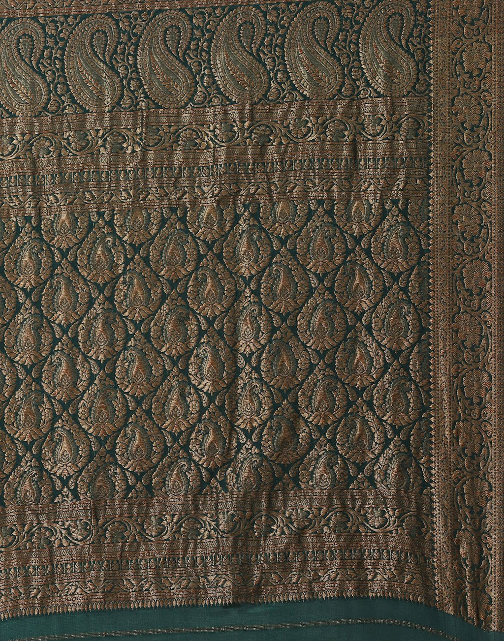 MBZ Meena Bazaar-Zari Border Booti Crepe Saree