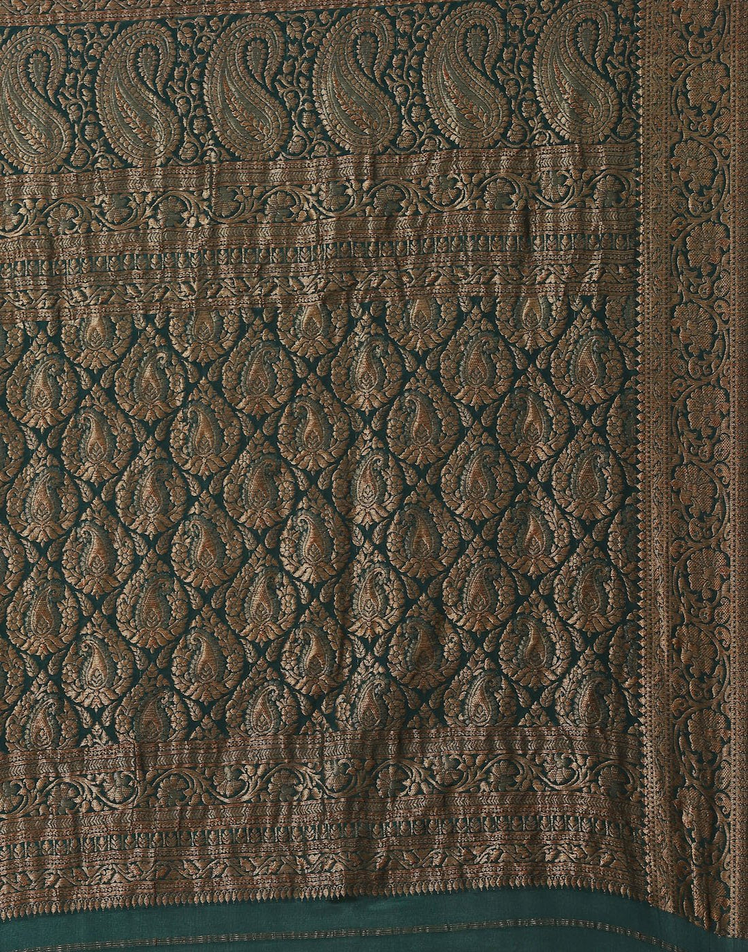 MBZ Meena Bazaar-Zari Border Booti Crepe Saree