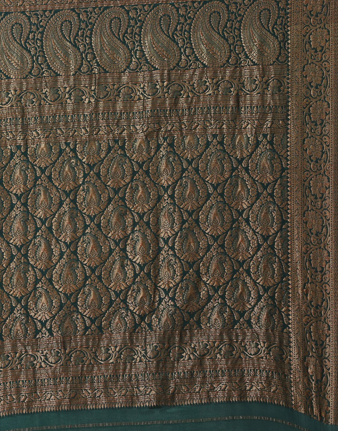 MBZ Meena Bazaar-Zari Border Booti Crepe Saree