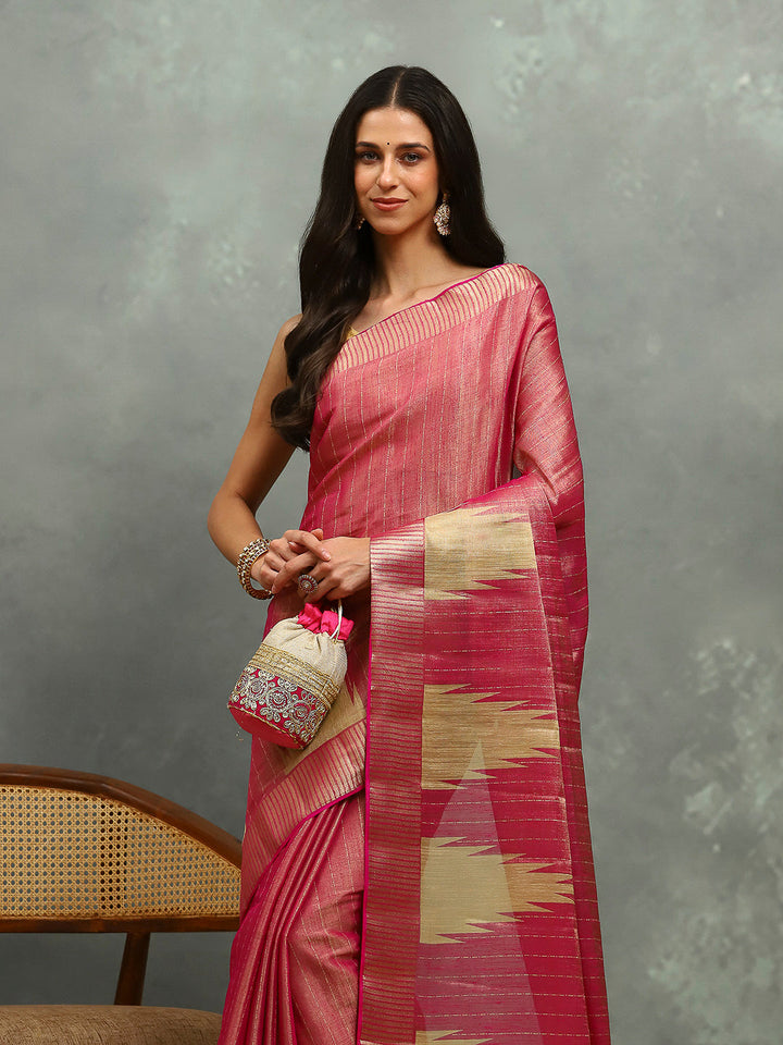 Zaari Border Art Silk Saree
