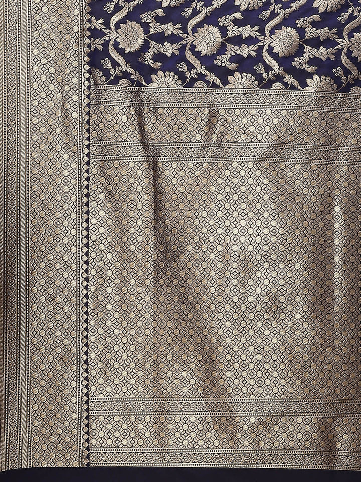 Zari Jaal Banarasi Woven Saree