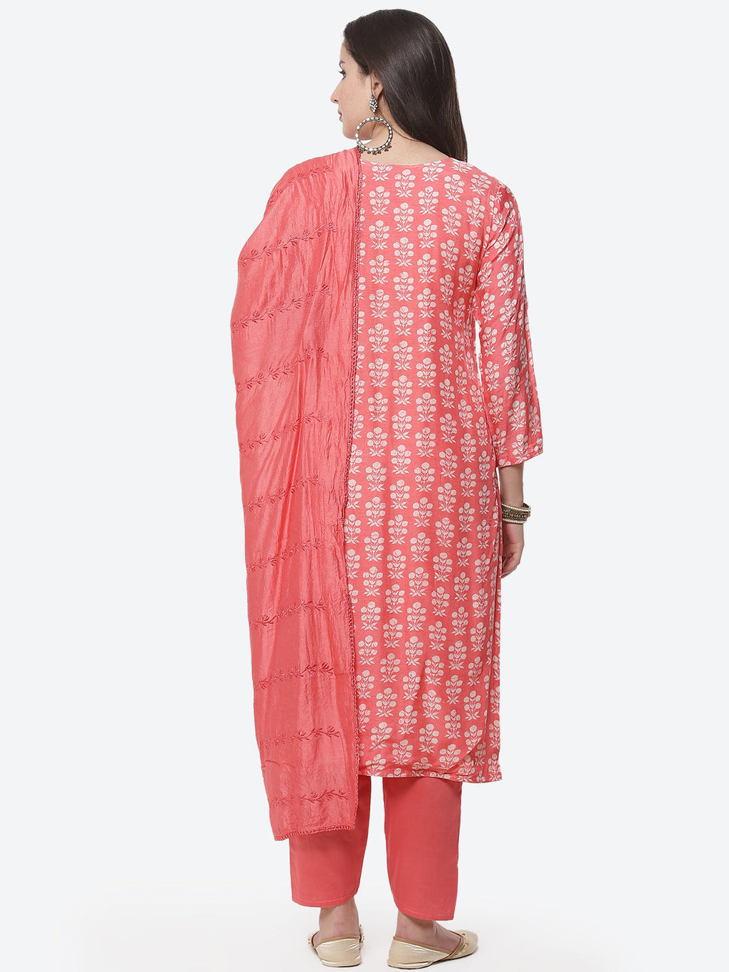 Printed Cotton Muslin Stitched Salwar Kameez With Dupatta