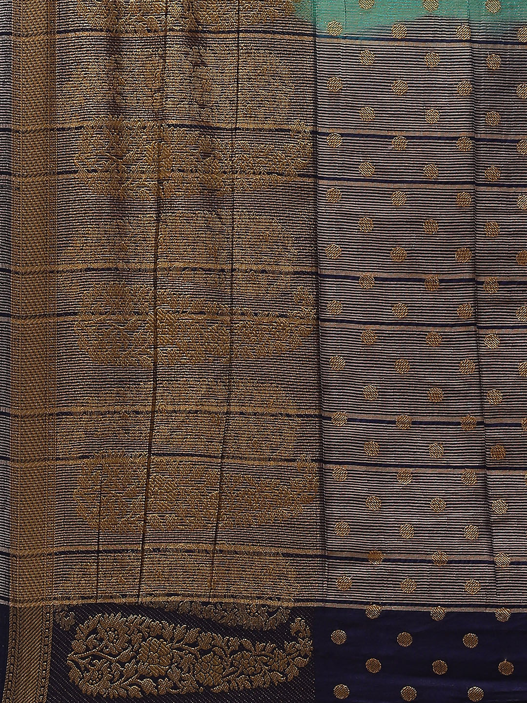 Zari Border Booti Art Handloom Woven Saree