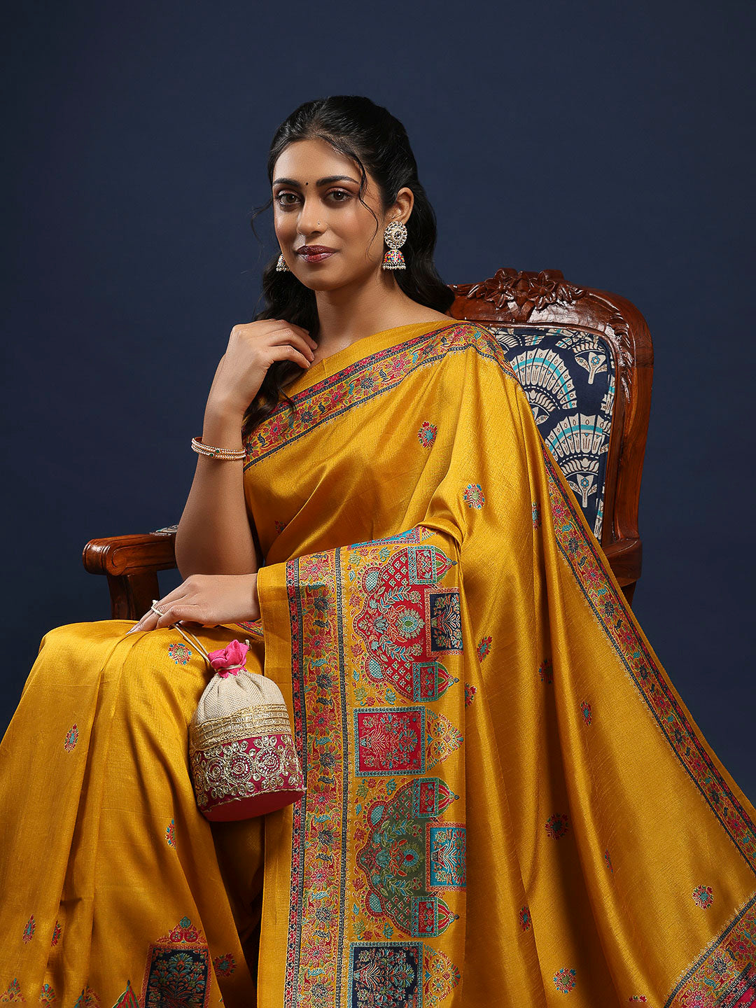 Digital Printed Art Silk Saree