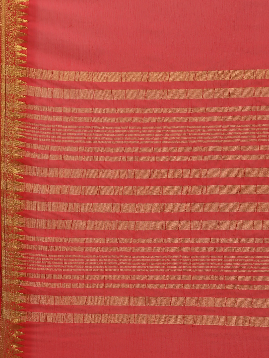 Plain Zari Border Chiffon Saree