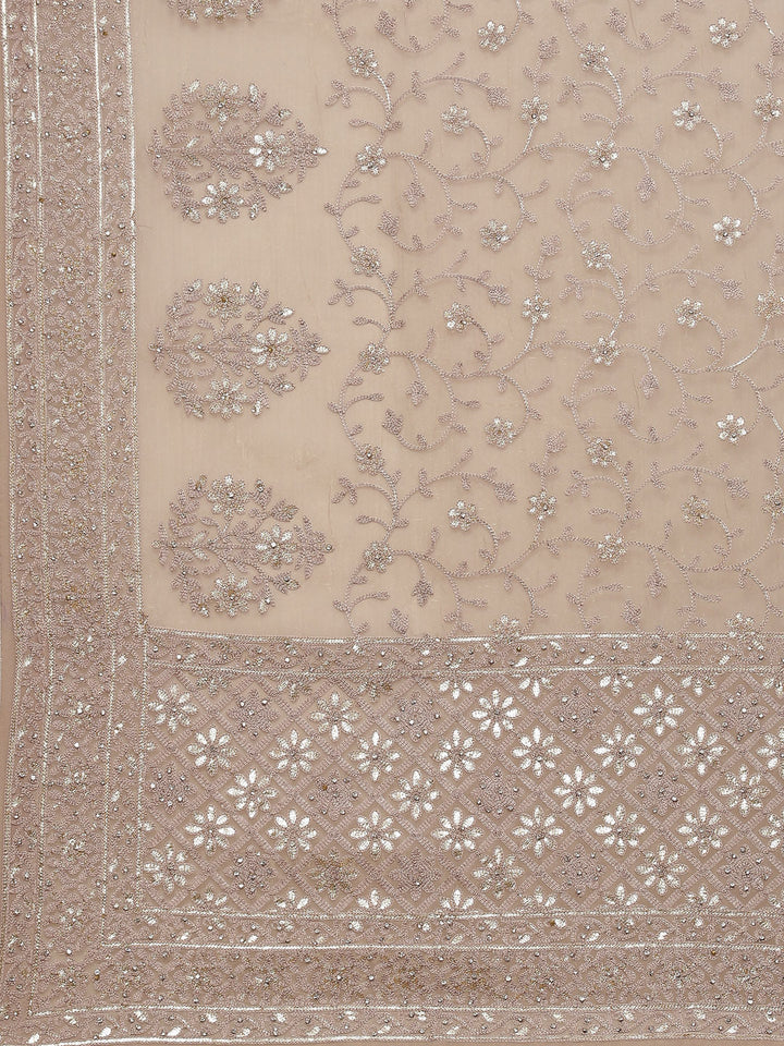 Resham Jaal Embroidered Organza Saree