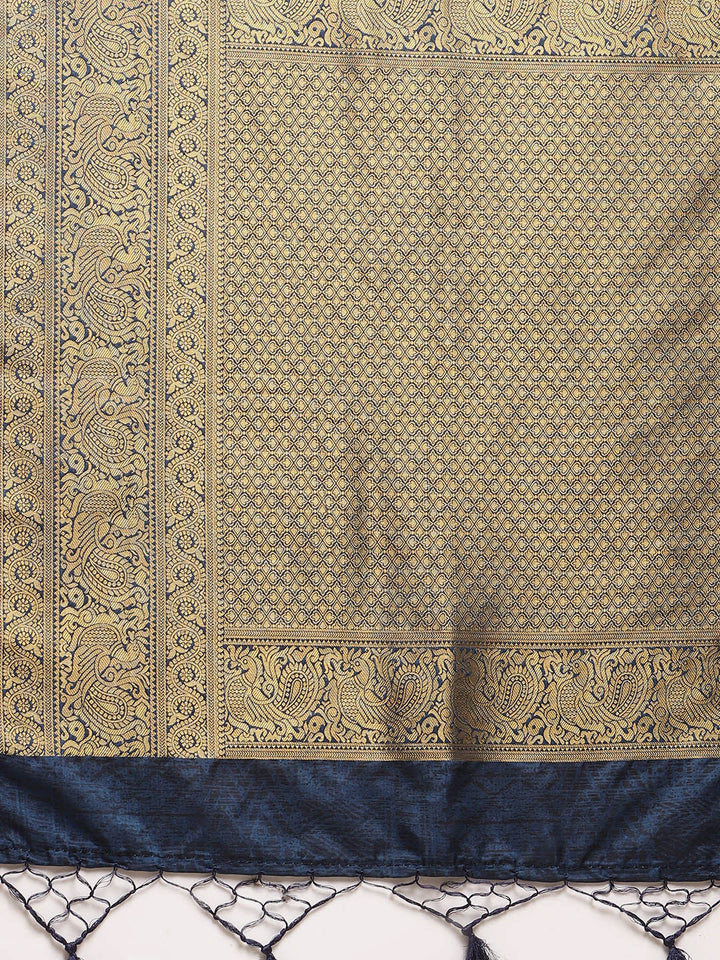 Abstract Banarasi Art Handloom Printed Saree