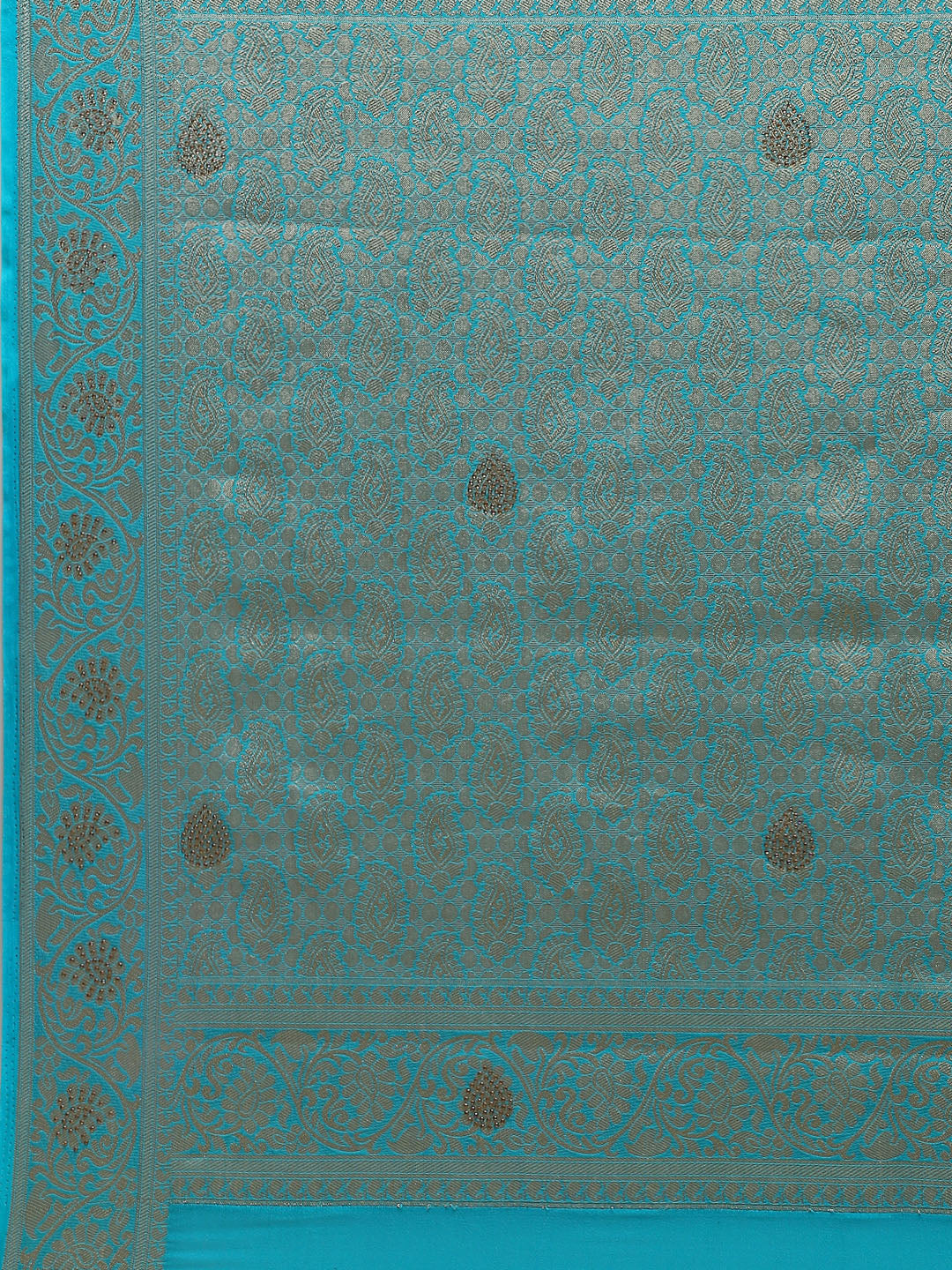 Antique Booti Georgette Plain Saree