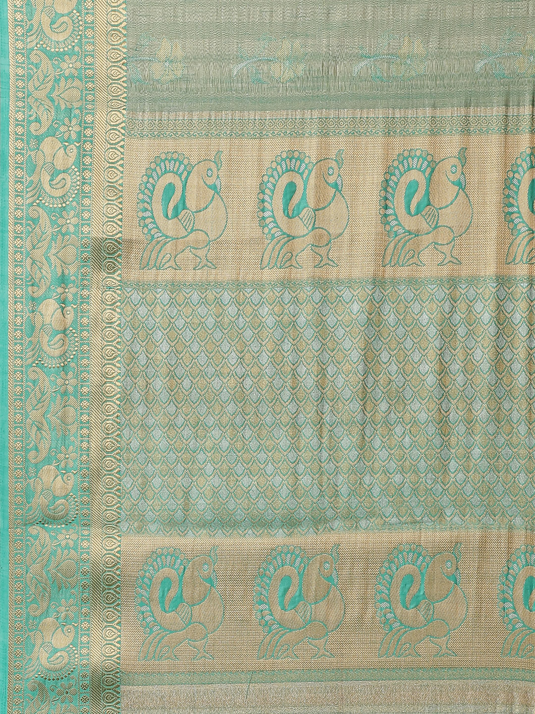 Brocade Zari Jaal Art Handloom Woven Saree