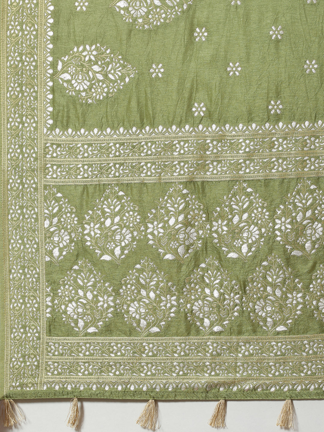 Zari Booti Woven Handloom Saree