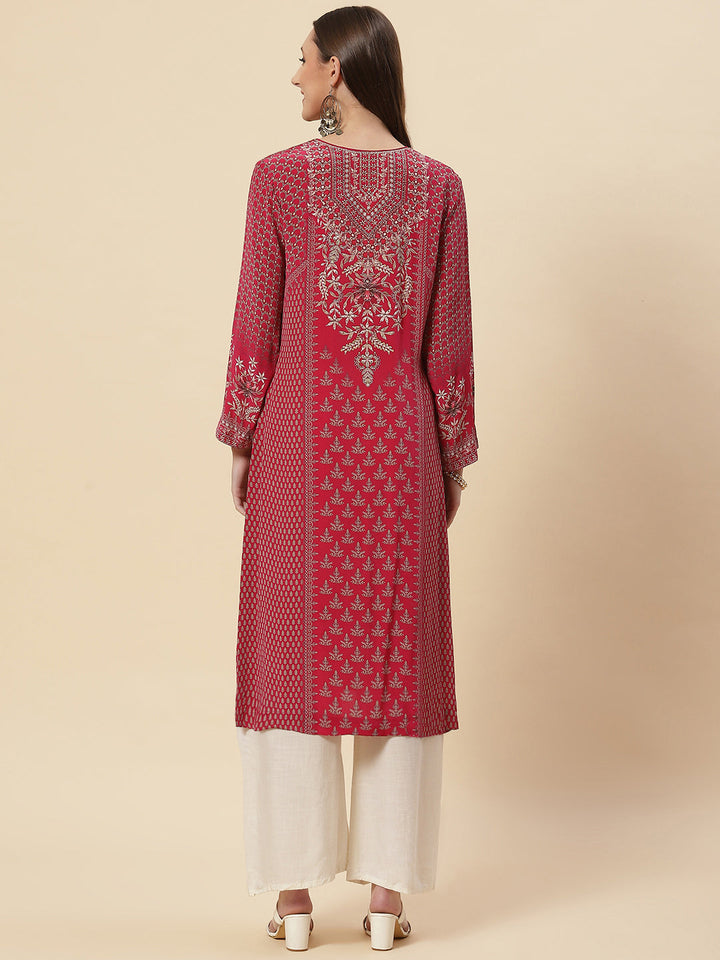 Printed Crepe Kurta