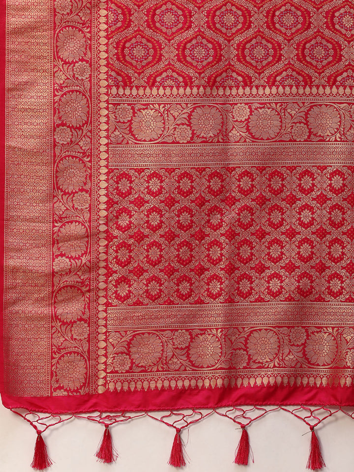 Bandhej Handloom Woven Saree