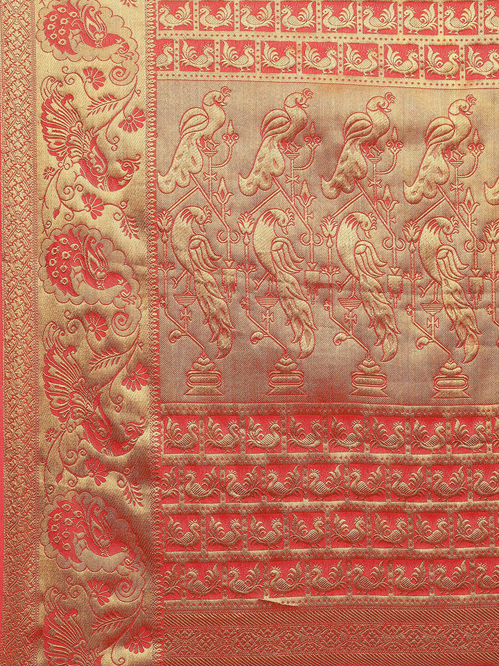 Zari Jaal Art Handloom Woven Saree