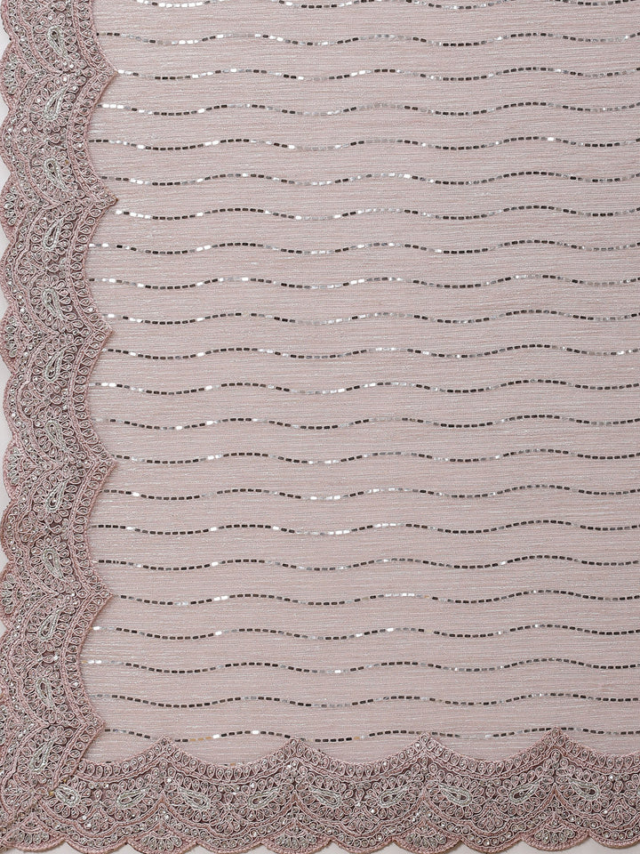 Stone work Handloom Net Embroidered Saree