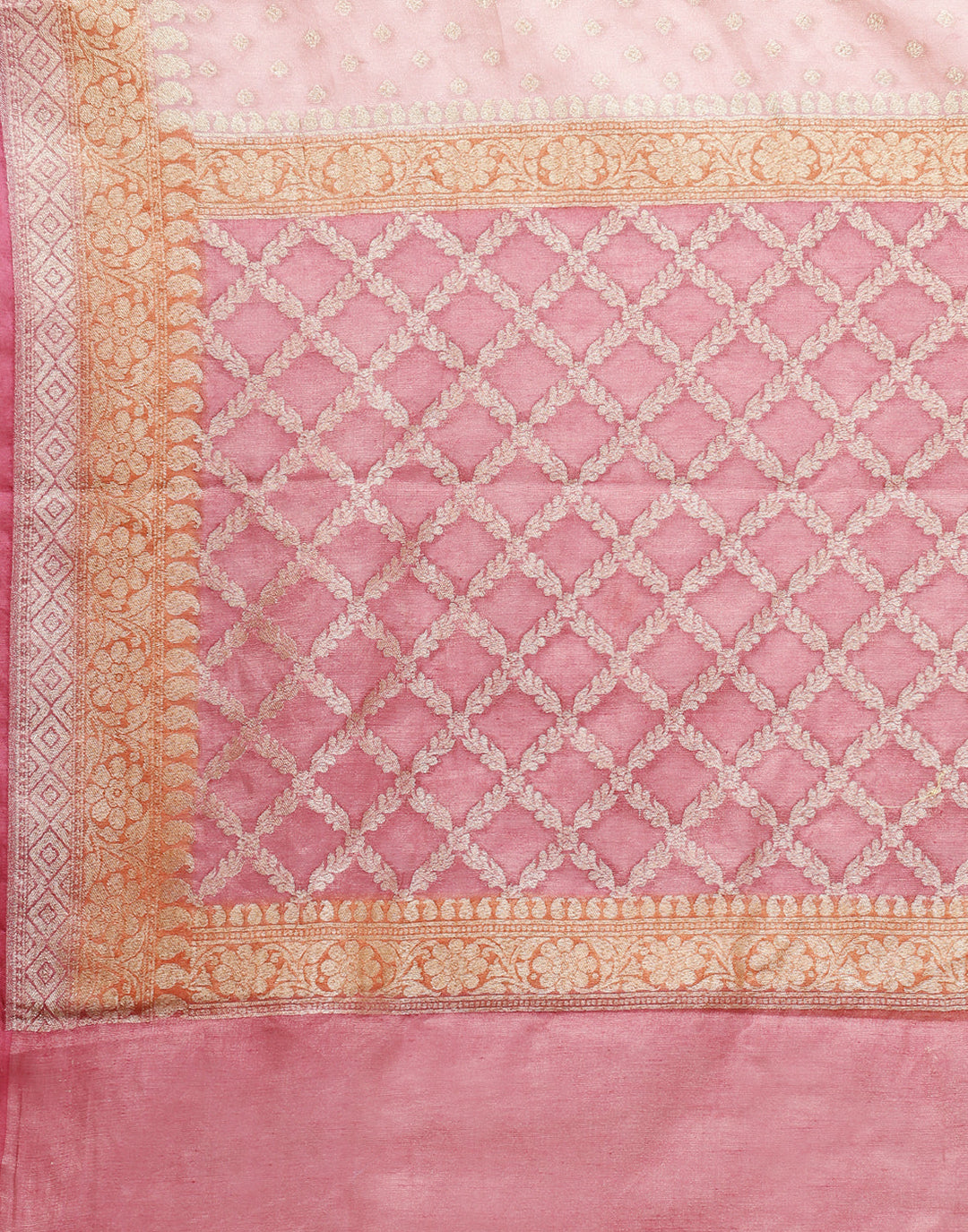 Zari Border Booti Cotton Woven Saree