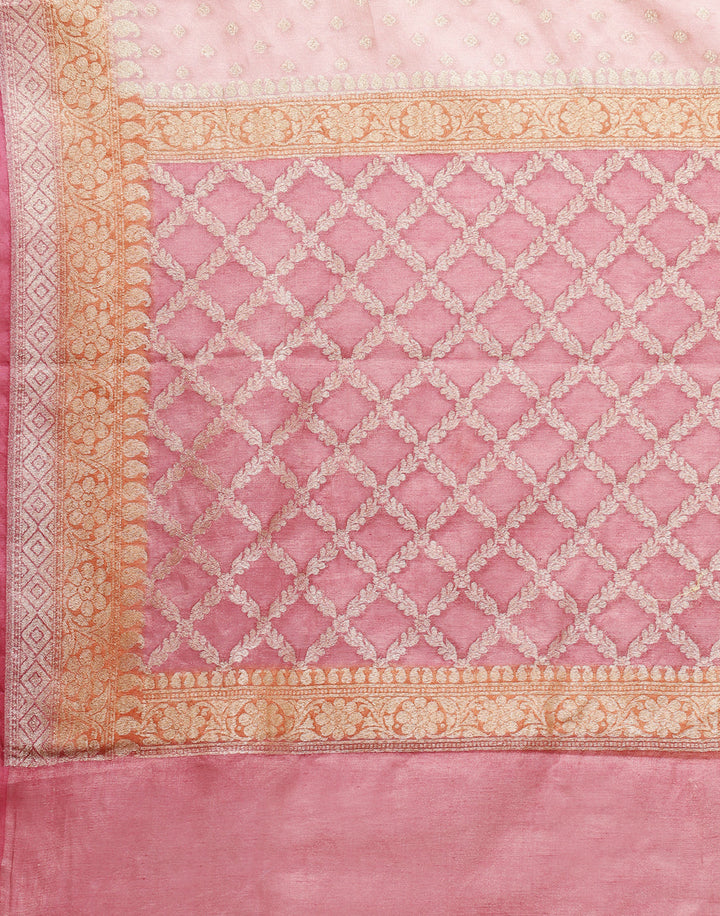 Zari Border Booti Cotton Woven Saree