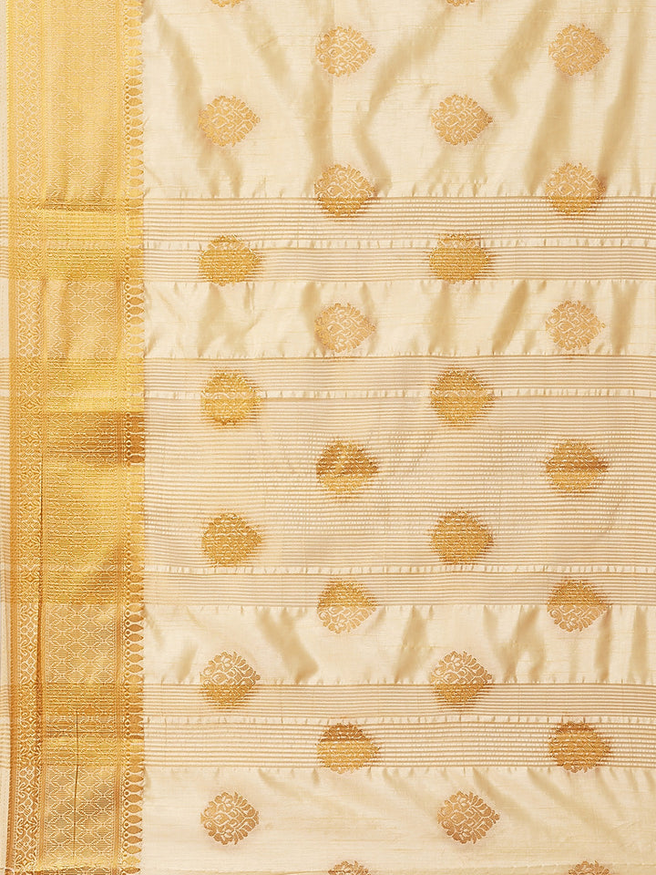 Zari Border Booti Art Handloom Woven Saree