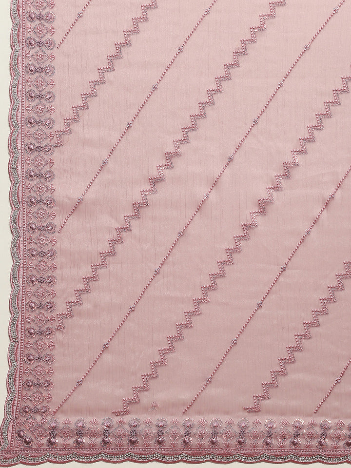 Stone Work Art Chiffon Saree