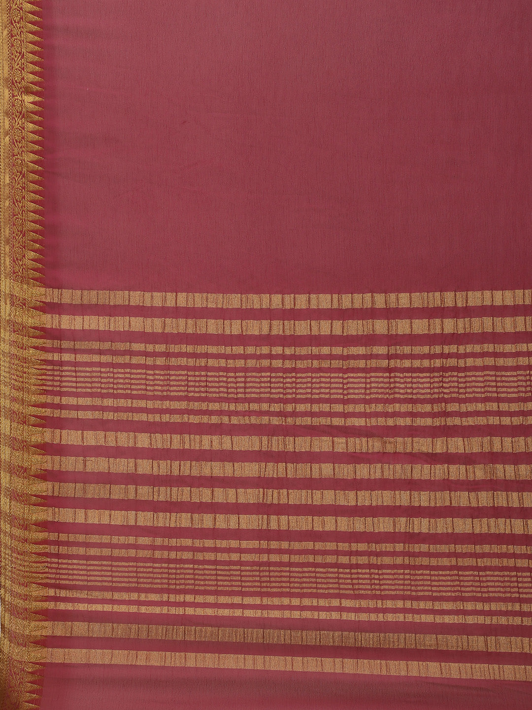 Plain Zari Border Chiffon Saree
