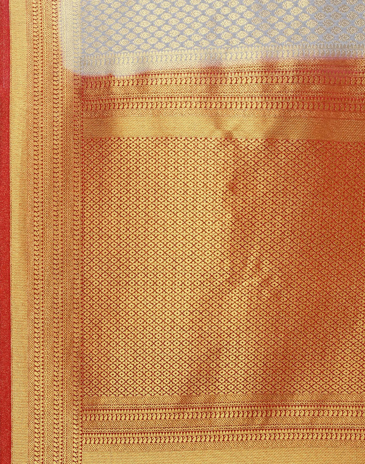 Zari Border Booti Art Handloom Woven Saree