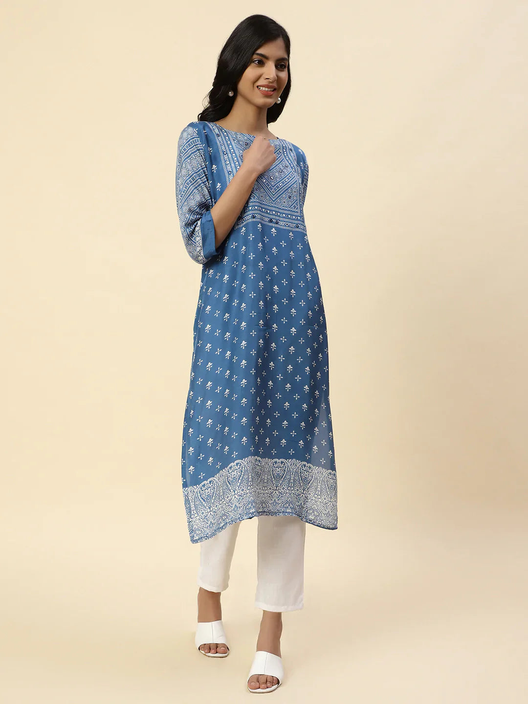 Printed Muslin Kurta