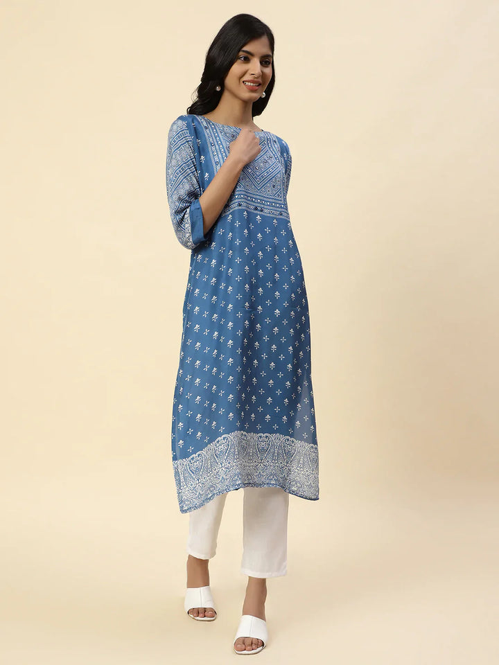 Printed Muslin Kurta