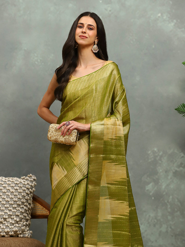 Zaari Border Art Silk Saree