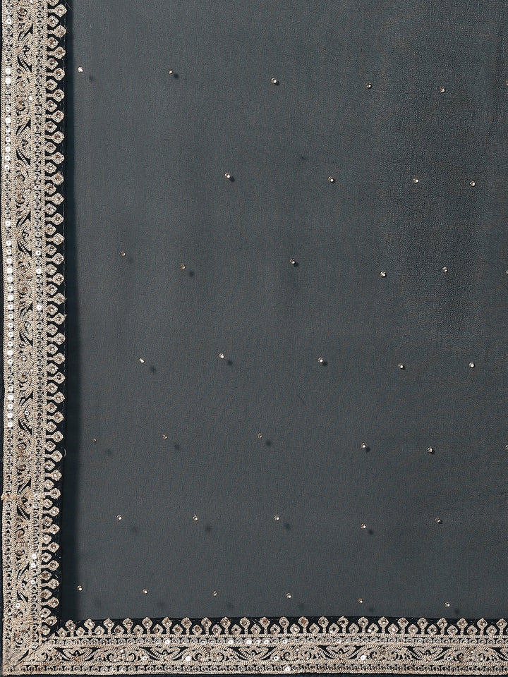 Embroidered Georgette Saree